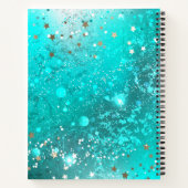 Mint Turquoise Foil Hintergrund Notizblock (Rückseite)