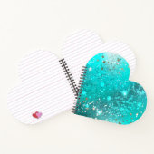 Mint Turquoise Foil Hintergrund Notizblock (Innenseite)