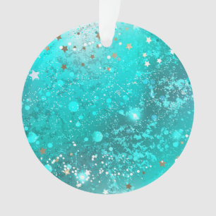 Mint Turquoise Foil Hintergrund Ornament