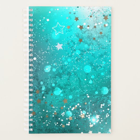 Mint Turquoise Foil Hintergrund Planer (Vorderseite)