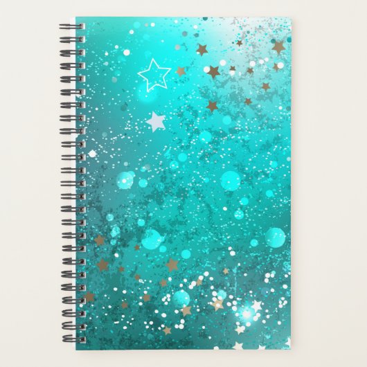 Mint Turquoise Foil Hintergrund Planer (Vorderseite)