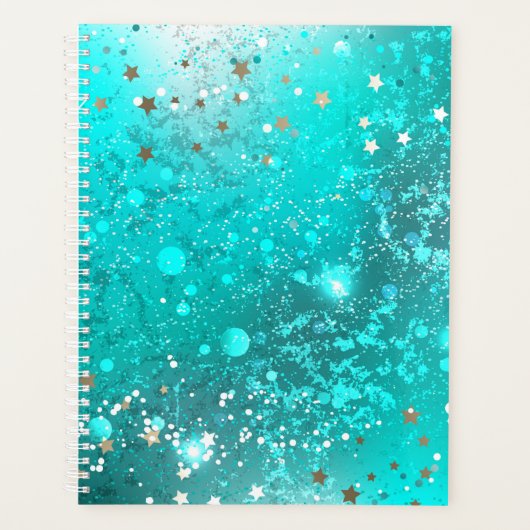Mint Turquoise Foil Hintergrund Planer (Vorderseite)