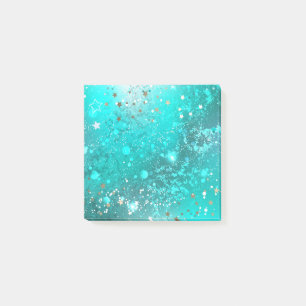 Mint Turquoise Foil Hintergrund Post-it Klebezettel