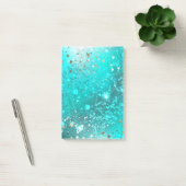 Mint Turquoise Foil Hintergrund Post-it Klebezettel (Büro)