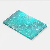 Mint Turquoise Foil Hintergrund Post-it Klebezettel (angewinkelt)