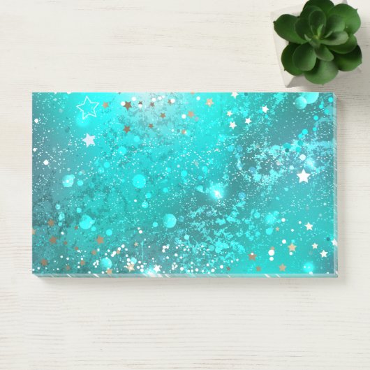 Mint Turquoise Foil Hintergrund Post-it Klebezettel (Büro)