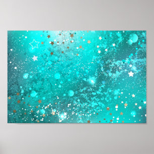 Mint Turquoise Foil Hintergrund Poster