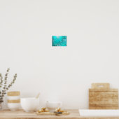 Mint Turquoise Foil Hintergrund Poster (Küche)