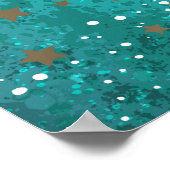 Mint Turquoise Foil Hintergrund Poster (Ecke)