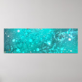 Mint Turquoise Foil Hintergrund Poster (Vorne)
