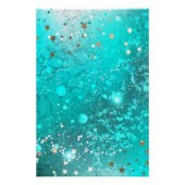 Mint Turquoise Foil Hintergrund Poster (Vorderseite)