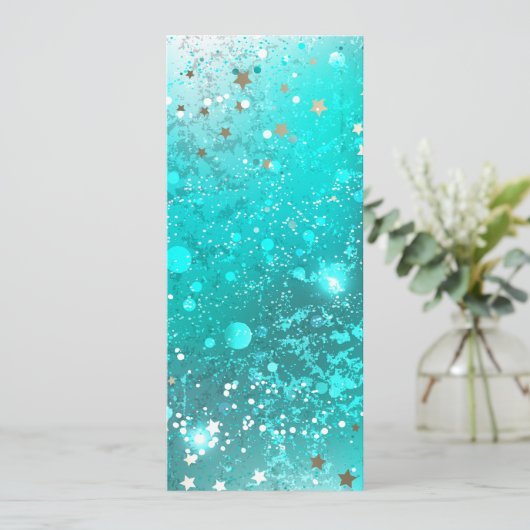 Mint Turquoise Foil Hintergrund Programm (Stehend Vorderseite)
