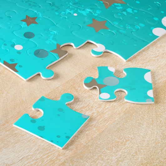 Mint Turquoise Foil Hintergrund Puzzle (Seite)