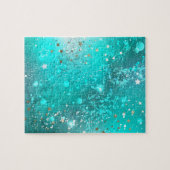 Mint Turquoise Foil Hintergrund Puzzle (Horizontal)