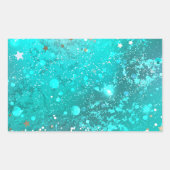 Mint Turquoise Foil Hintergrund Rechteckiger Aufkleber (Vorderseite)