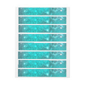 Mint Turquoise Foil Hintergrund Rundum-Adressaufkleber (Bogen)