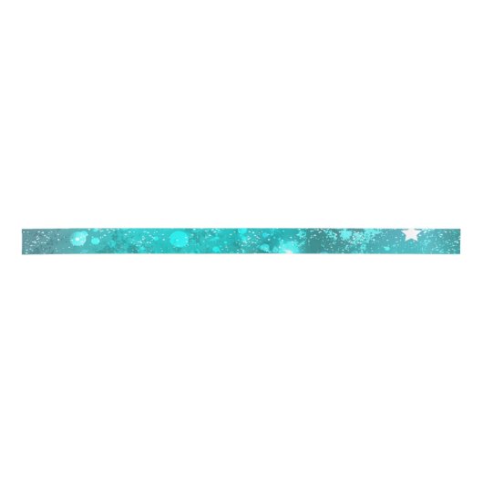 Mint Turquoise Foil Hintergrund Satinband (Vorderseite)