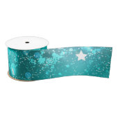 Mint Turquoise Foil Hintergrund Satinband (Spule)