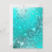 Mint Turquoise Foil Hintergrund Save The Date (Vorderseite)