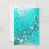 Mint Turquoise Foil Hintergrund Save The Date (Vorderseite)