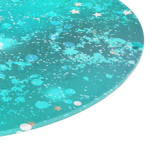 Mint Turquoise Foil Hintergrund Schneidebrett (Ecke)