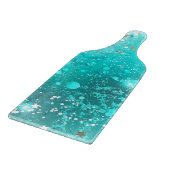 Mint Turquoise Foil Hintergrund Schneidebrett (Ecke)