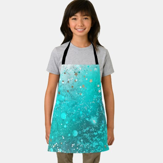 Mint Turquoise Foil Hintergrund Schürze (Insitu)