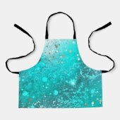 Mint Turquoise Foil Hintergrund Schürze (Vorderseite)