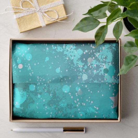 Mint Turquoise Foil Hintergrund Seidenpapier (Geschenk)