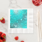 Mint Turquoise Foil Hintergrund Serviette (Beispiel)