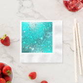 Mint Turquoise Foil Hintergrund Serviette (Beispiel)