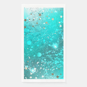 Mint Turquoise Foil Hintergrund Serviette