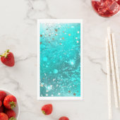 Mint Turquoise Foil Hintergrund Serviette (Beispiel)