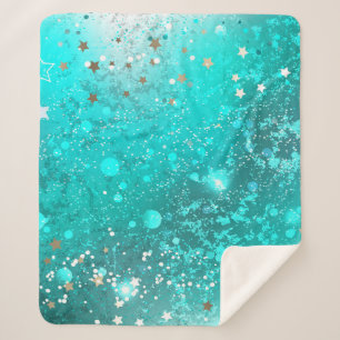 Mint Turquoise Foil Hintergrund Sherpadecke