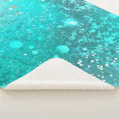 Mint Turquoise Foil Hintergrund Sherpadecke (3/4)