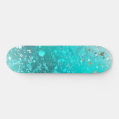 Mint Turquoise Foil Hintergrund Skateboard (Horizontal)