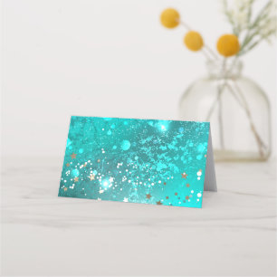 Mint Turquoise Foil Hintergrund Terminkarte