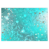 Mint Turquoise Foil Hintergrund Tischdecke (Vorderseite (Horizontal))