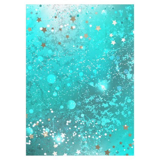 Mint Turquoise Foil Hintergrund Tischdecke (Vorderseite)