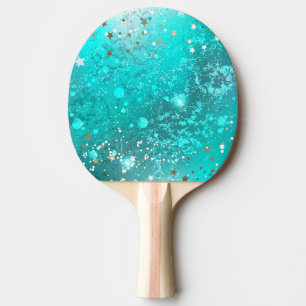 Mint Turquoise Foil Hintergrund Tischtennis Schläger