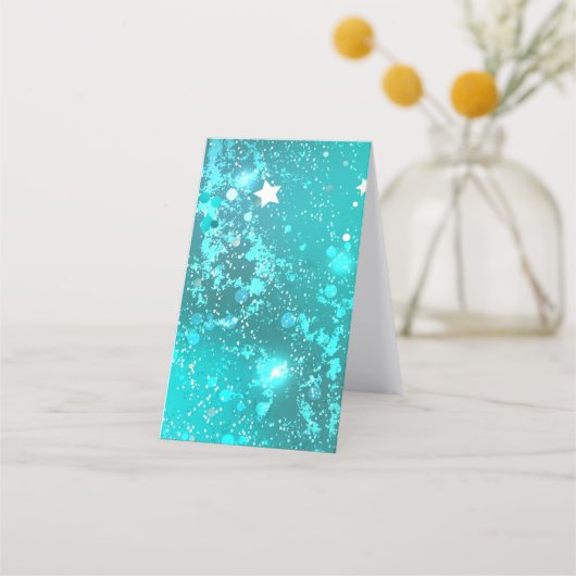 Mint Turquoise Foil Hintergrund Treuekarte (Vorderseite)