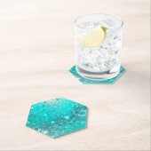 Mint Turquoise Foil Hintergrund Untersetzer (Vor Ort)