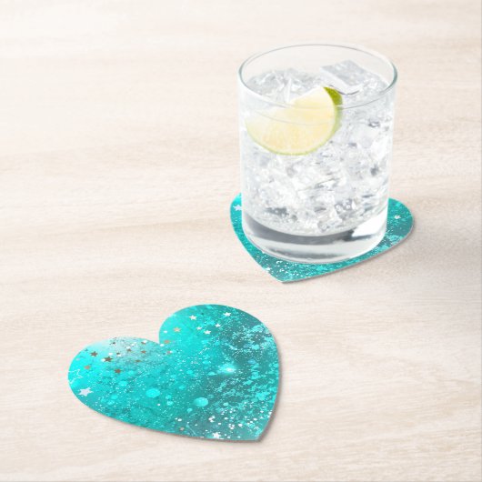 Mint Turquoise Foil Hintergrund Untersetzer (Vor Ort)