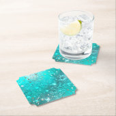 Mint Turquoise Foil Hintergrund Untersetzer (Vor Ort)