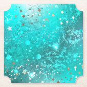 Mint Turquoise Foil Hintergrund Untersetzer (Vorderseite)