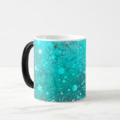 Mint Turquoise Foil Hintergrund Verwandlungstasse (Vorderseite Links)