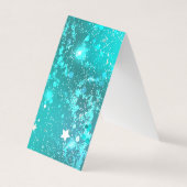 Mint Turquoise Foil Hintergrund Visitenkarten (Vorderseite)