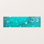 Mint Turquoise Foil Hintergrund Visitenkarten (Außenseite Aufgefaltet)