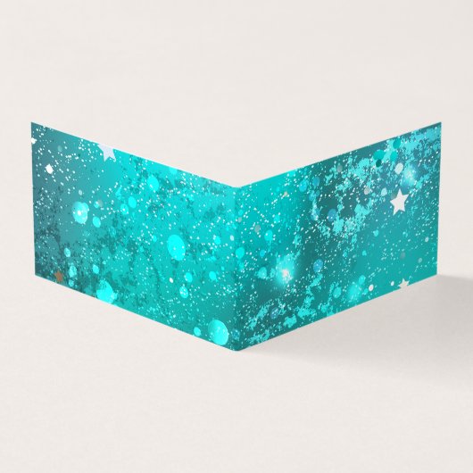 Mint Turquoise Foil Hintergrund Visitenkarten (Vorderseite)