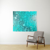 Mint Turquoise Foil Hintergrund Wandteppich (Beispiel (Horizontal))